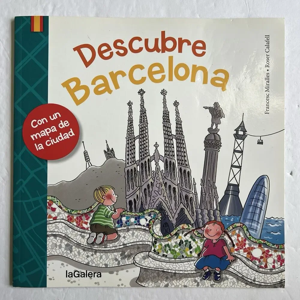 Set of 2 Childrens Books in Spanish Nos Vamos a Mexico and Descubre Barcelona
